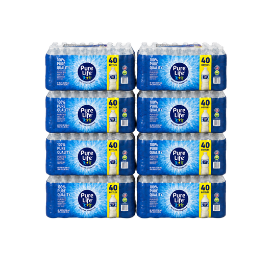 Nestlé Pure Life 16.9 oz purified bottled water — 8 cases 320 bottles bulk order, free Metro Detroit delivery, TaskPort Water Co.