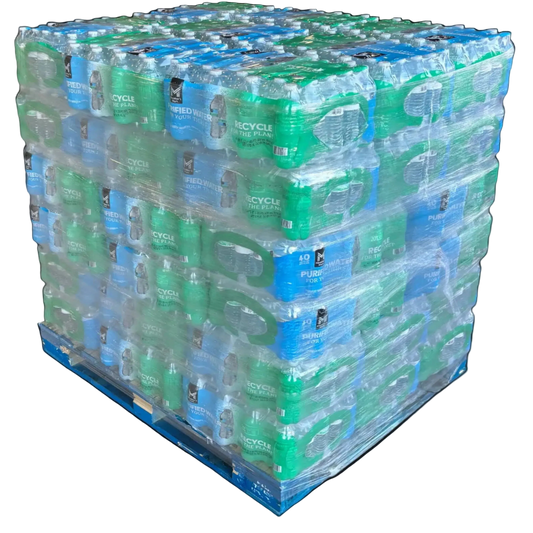Member's Mark 16.9 oz purified water — full pallet 48 cases 1920 bottles wholesale bulk water free Metro Detroit delivery