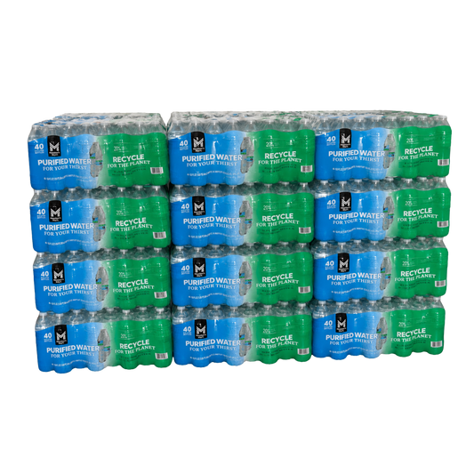 Member's Mark 16.9 oz purified water — 12 cases 480 bottles bulk order, free Metro Detroit delivery, TaskPort Water Co.