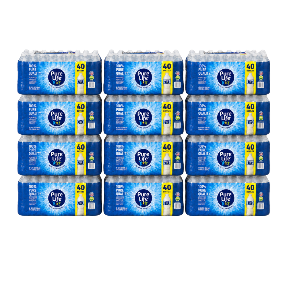 Nestlé Pure Life 16.9 oz purified bottled water — 12 cases 480 bottles bulk order, free Metro Detroit delivery, TaskPort Water Co.