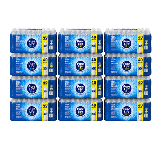 Nestlé Pure Life 16.9 oz purified bottled water — 12 cases 480 bottles bulk order, free Metro Detroit delivery, TaskPort Water Co.