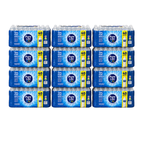 Nestlé Pure Life 16.9 oz purified bottled water — 12 cases 480 bottles bulk order, free Metro Detroit delivery, TaskPort Water Co.