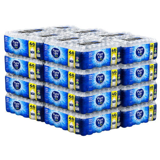 Nestlé Pure Life 16.9 oz purified water — 16 cases 640 bottles bulk order, free Metro Detroit delivery, TaskPort Water Co.