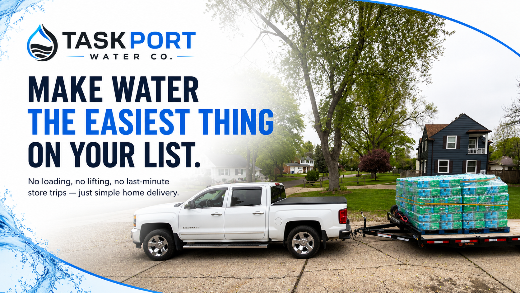 TaskPort Water Co. — bulk bottled water delivery in Detroit Metro