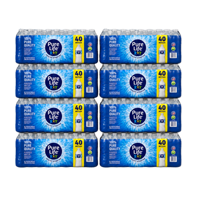Nestlé Pure Life 16.9 oz purified water — 8 cases 320 bottles bulk order, free Metro Detroit delivery, TaskPort Water Co.