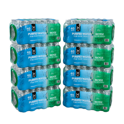 Member's Mark 16.9 oz purified water — 8 cases 320 bottles bulk order, free Metro Detroit delivery, TaskPort Water Co.
