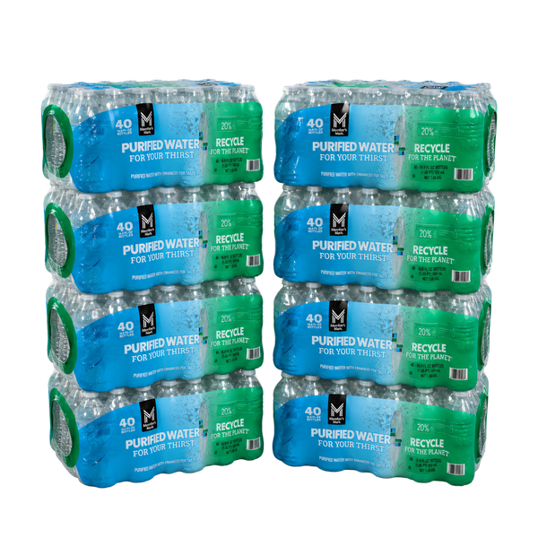 Member's Mark 16.9 oz purified water — 8 cases 320 bottles bulk order, free Metro Detroit delivery, TaskPort Water Co.