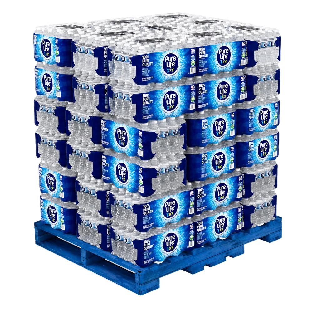 Nestlé Pure Life 16.9 oz purified water — full pallet 48 cases 1920 bottles wholesale bulk water free Metro Detroit delivery